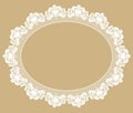 Oval lace frame