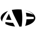 Oval logo double letter A F two letters af fa