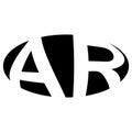 Oval logo double letter A, R two letters ar ra