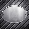 Oval metal sign background