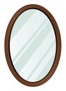 Oval mirror Royalty Free Stock Photo