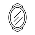 Oval mirror icon. Home decor element thin line illustration. Royalty Free Stock Photo