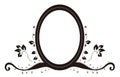 Oval mirror and lotus Royalty Free Stock Photo