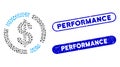 Oval Mosaic Dollar Diagram with Distress Performance Seals