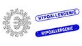 Oval Mosaic Euro Cog with Grunge Hypoallergenic Seals