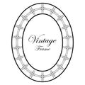 Oval ornamental art deco frame