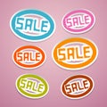 Oval Paper Vector Sale Titles