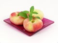 Oval peaches Royalty Free Stock Photo