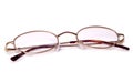 Oval reading glasses cutout Royalty Free Stock Photo