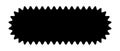 Oval rectangle shape with wavy edges. Rectangular form with frilly borders. Empty textbox, sticker, tag or label