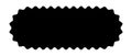Oval rectangle shape with wavy edges. Rectangular shape with round scalloped borders. Empty text box, speech bubble, tag