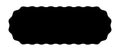 Oval rectangle with wavy edges. Rectangular shape with curvy borders. Empty text box or memo, sticker, tag or label