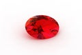 Oval Red Ruby - Photorealistic Ray Traced Render Royalty Free Stock Photo