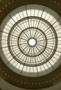 Oval roof constructed of glass and steel Royalty Free Stock Photo