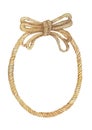 Oval rope frame with rope bow