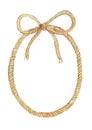 oval rope frame with rope bow