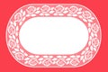 Oval rose and leaves lace place mat
