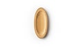 Oval shaped bamboo plate with a natural wood texture and smooth Royalty Free Stock Photo