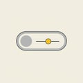 Oval-shaped interface element with a gray border and light background. A horizontal Royalty Free Stock Photo