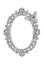 Oval silver picture frame Royalty Free Stock Photo