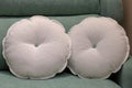 Oval textile pillows