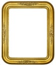 Oval Vintage gilded wooden Frame Isolated on white Royalty Free Stock Photo