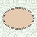 Oval vintage style frame Royalty Free Stock Photo