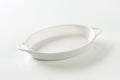 Oval white ceramic dish Royalty Free Stock Photo