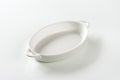 Oval white ceramic dish Royalty Free Stock Photo