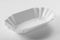 Oval white ceramic serving plate