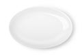 Oval white plate