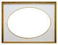 Oval wooden frame Royalty Free Stock Photo