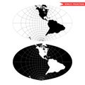 Oval world map projection.