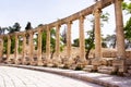 Ovale Piazza, forum in the ancient roman city of Gerasa Royalty Free Stock Photo