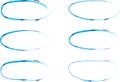 blue pattern creative doodle ovals abstract circles Royalty Free Stock Photo