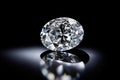 Ovalshaped Diamond, Showcasipng Elopngated And Graceful Silhouette. Generative AI Royalty Free Stock Photo