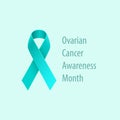 Ovarian Cancer Teal Ribbon