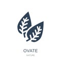 ovate icon in trendy design style. ovate icon isolated on white background. ovate vector icon simple and modern flat symbol for