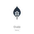 Ovate icon vector. Trendy flat ovate icon from nature collection isolated on white background. Vector illustration can be used for