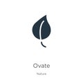 Ovate icon vector. Trendy flat ovate icon from nature collection isolated on white background. Vector illustration can be used for