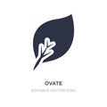 ovate icon on white background. Simple element illustration from Nature concept