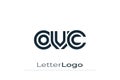 OVC Creative Unique Modern Letter Logo Design. Elegant Monogram Logo Design with Decorative Elements and Typography Royalty Free Stock Photo