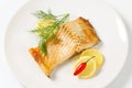 Oven baked carp fillet