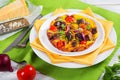 Oven baked tasty frittata with vegetables, close-up Royalty Free Stock Photo