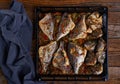 Oven cooked bream in a tray Royalty Free Stock Photo