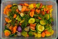 Oven cooked vegetables