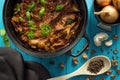 Oven cooked meat casserole