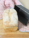 Oven fresh bread vertical Royalty Free Stock Photo