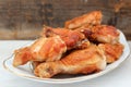 Oven fried chicken legs Royalty Free Stock Photo