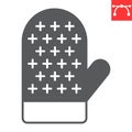 Oven glove glyph icon Royalty Free Stock Photo